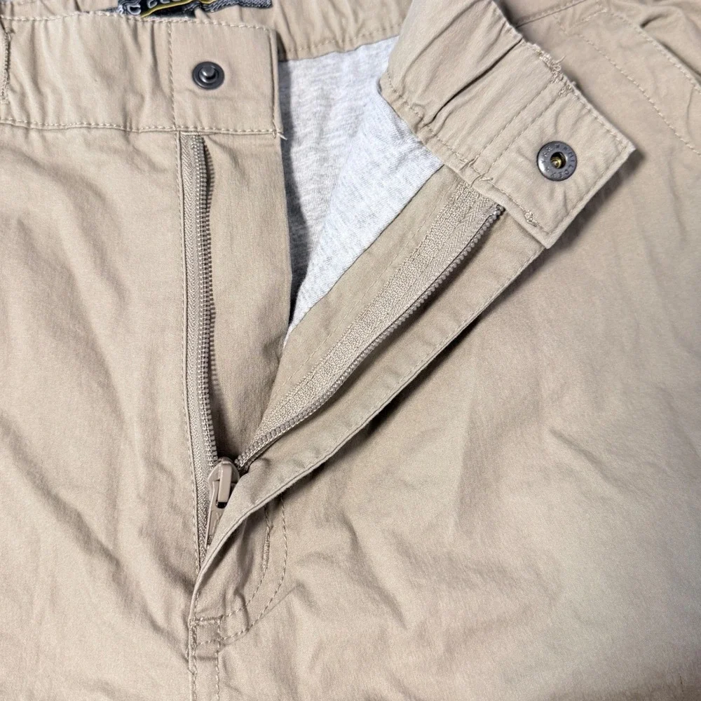 BC Clothing Cargo Hiking Pants Mens XLx30 Tan Lined Outdoor Utility Straight Leg